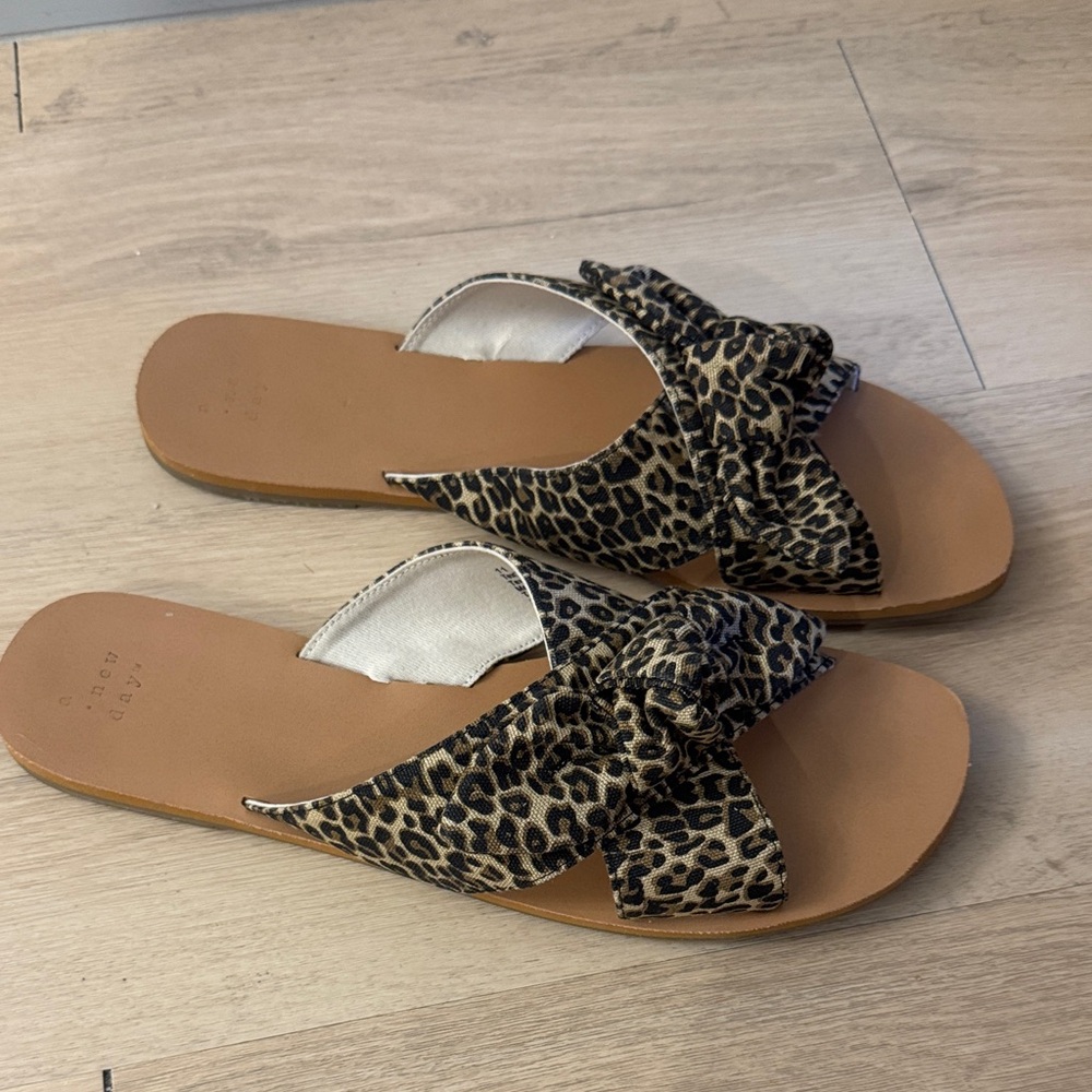 Leopard Print Women's Slide Sandals